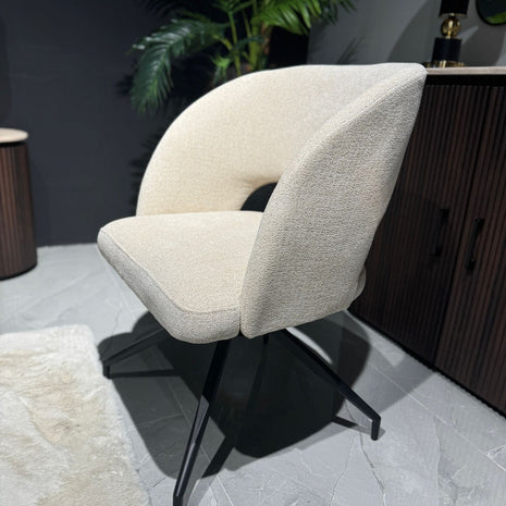Eetkamerstoel Doewa - black/creme