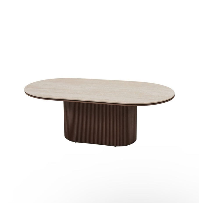 Salontafel ovaal - Aqua bruin