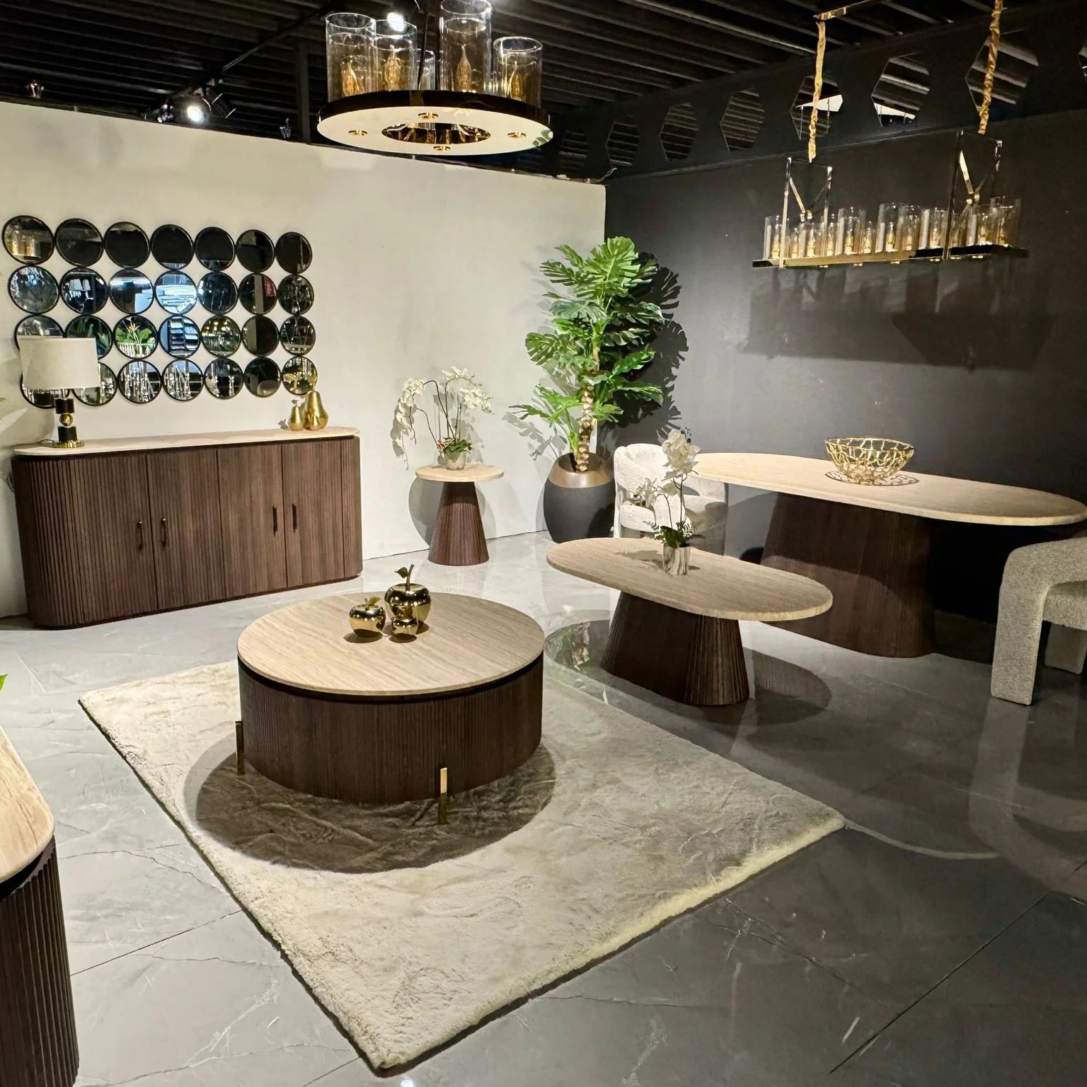 Eettafel - Travertin X Kimberly bruin