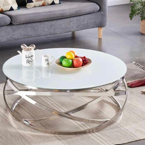 Salontafel - Calvin Zilver Witglas - Starhomes