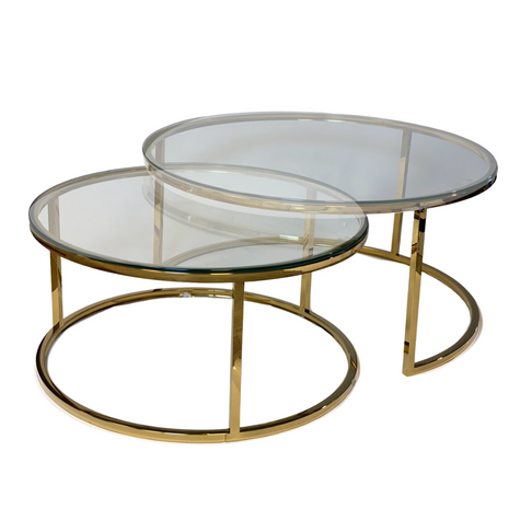 Salontafel - Doblo Goud Helderglas - Starhomes