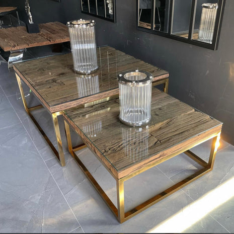 Salontafel - Doblo Goud Square Sleeperwood - Starhomes