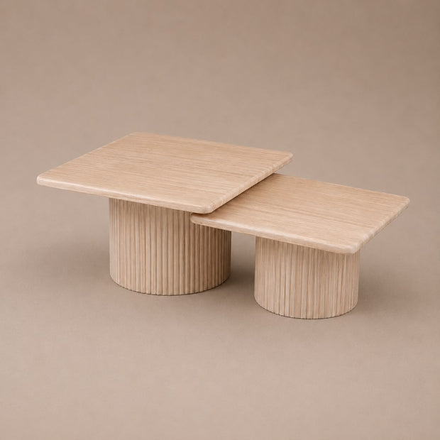 Salontafel Flinstone - Vierkant (Candan) - 2 delig