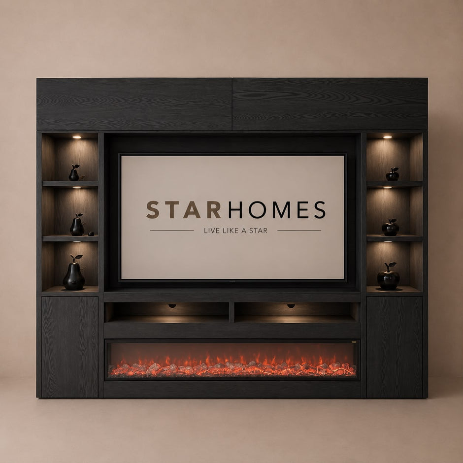Black veneer cinewall 280X30X220