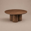 Salontafel Royal - Rond – Luxe Design met Zuilpoten (Ø110cm)