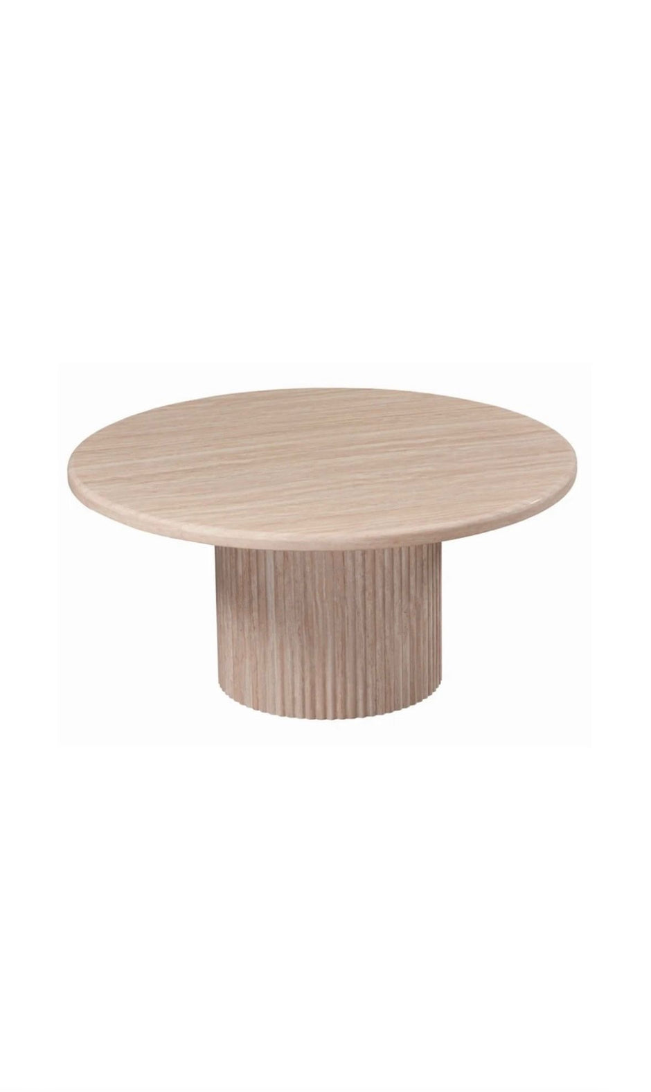 Travertine salontafel rond