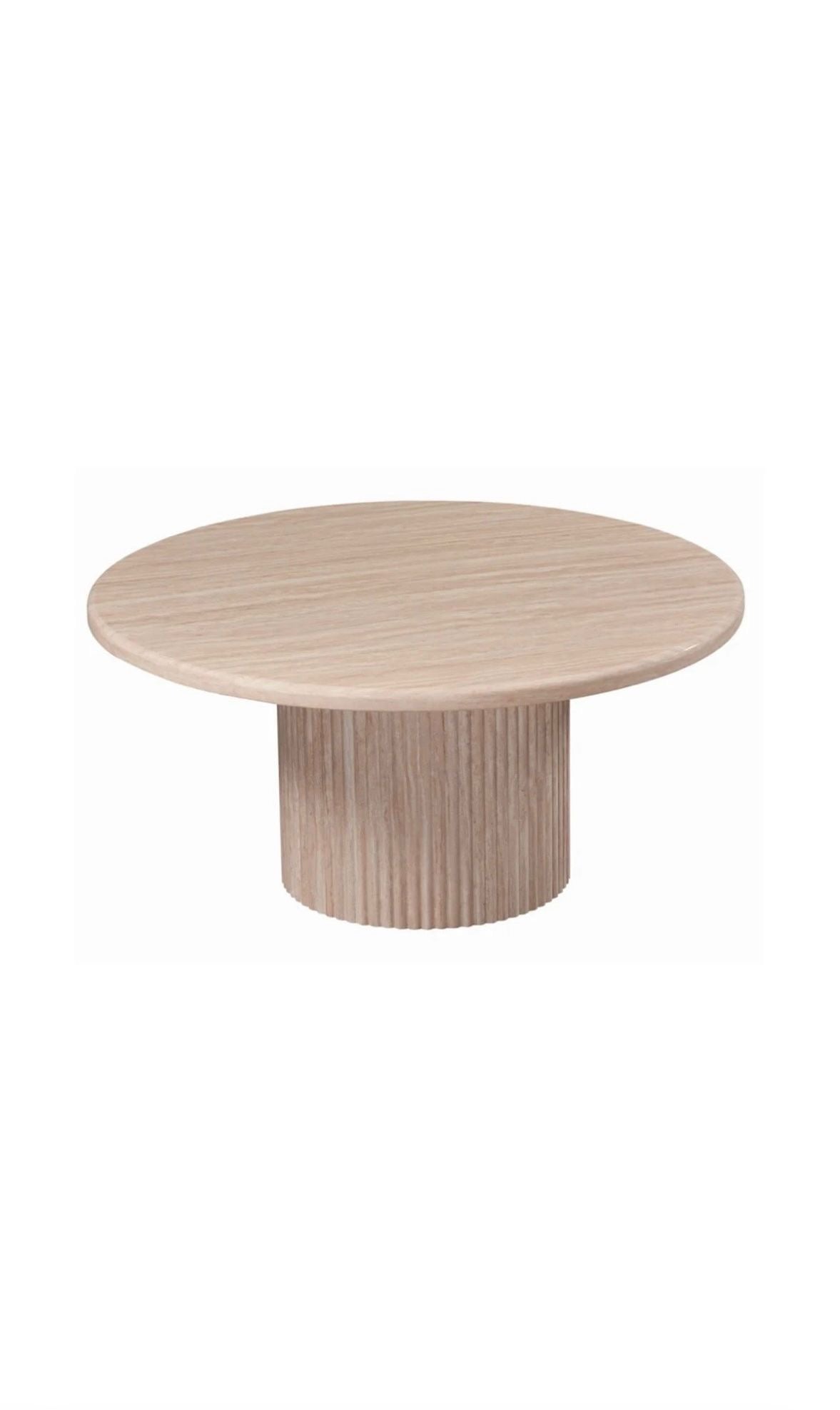 Travertine salontafel rond