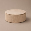 Salontafel Kimberly Drum – Rond Blok met Ribbels (Ø110cm)