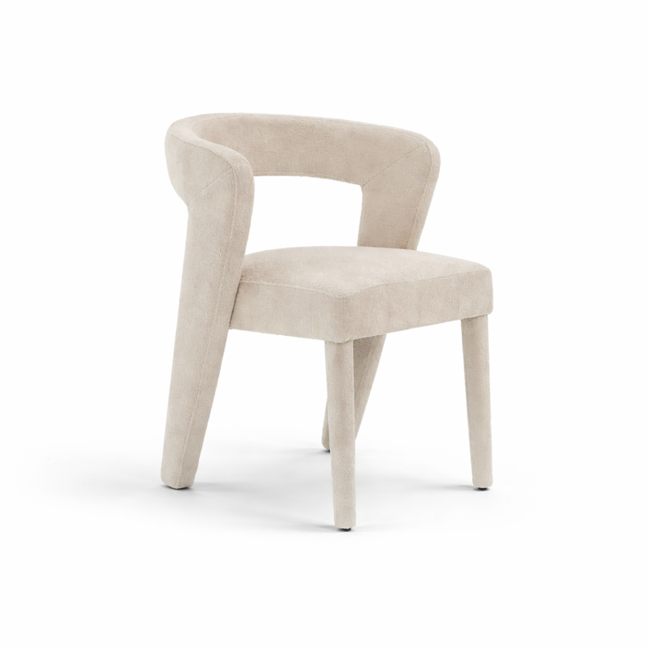 Eetkamerstoel London – Organisch Design & Volledig Gestoffeerd