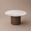 Eettafel - Isabella bruin rond 130 cm