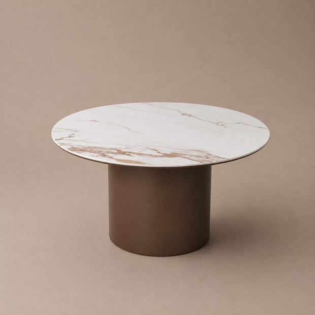 Eettafel - Isabella bruin rond 130 cm