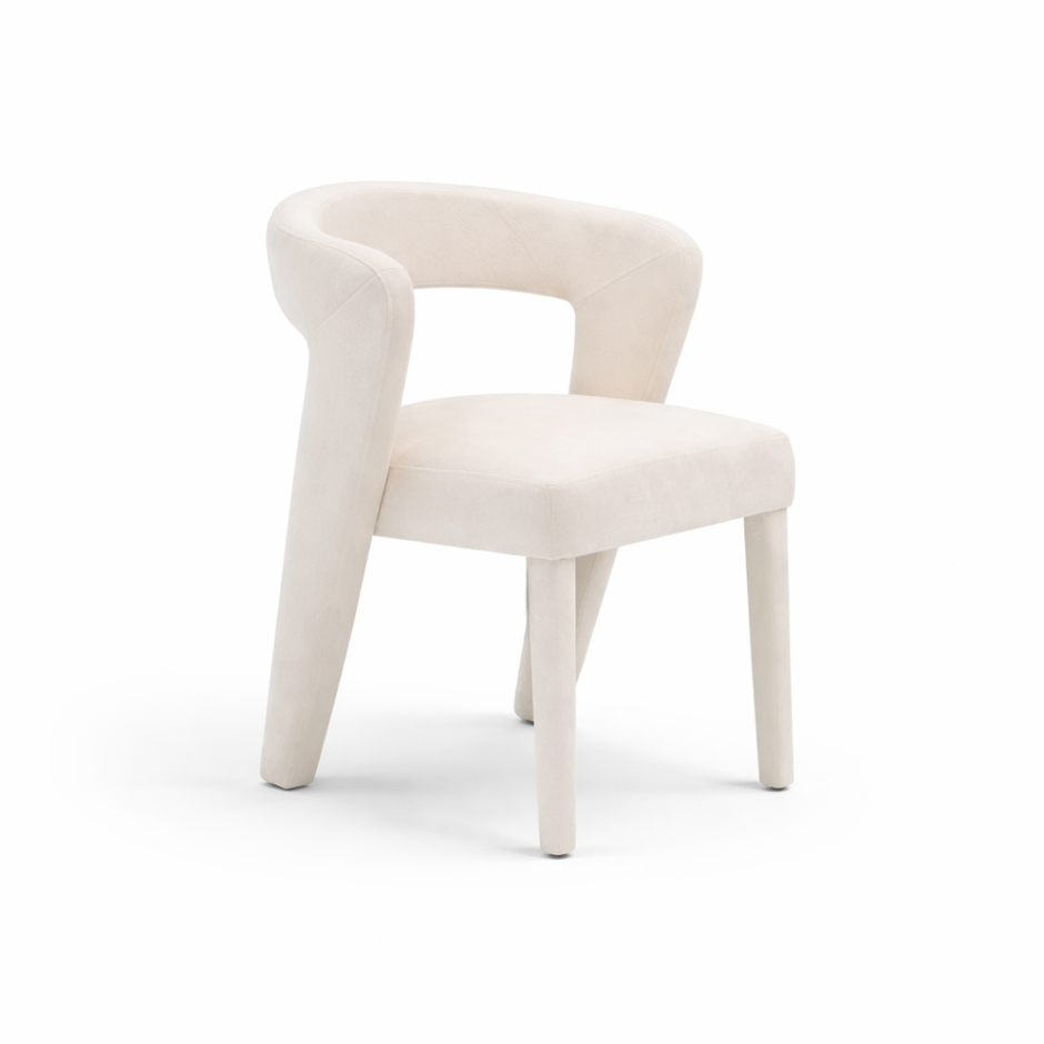 Eetkamerstoel London – Organisch Design & Volledig Gestoffeerd