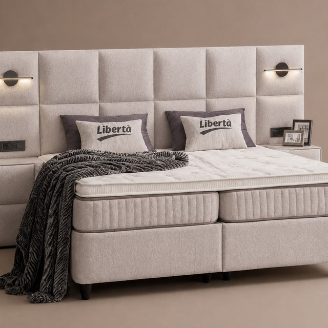 Boxspring Liberta – Lichtgrijs