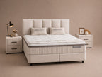 Boxspring Birdy met Opbergruimte – Beige / Zand