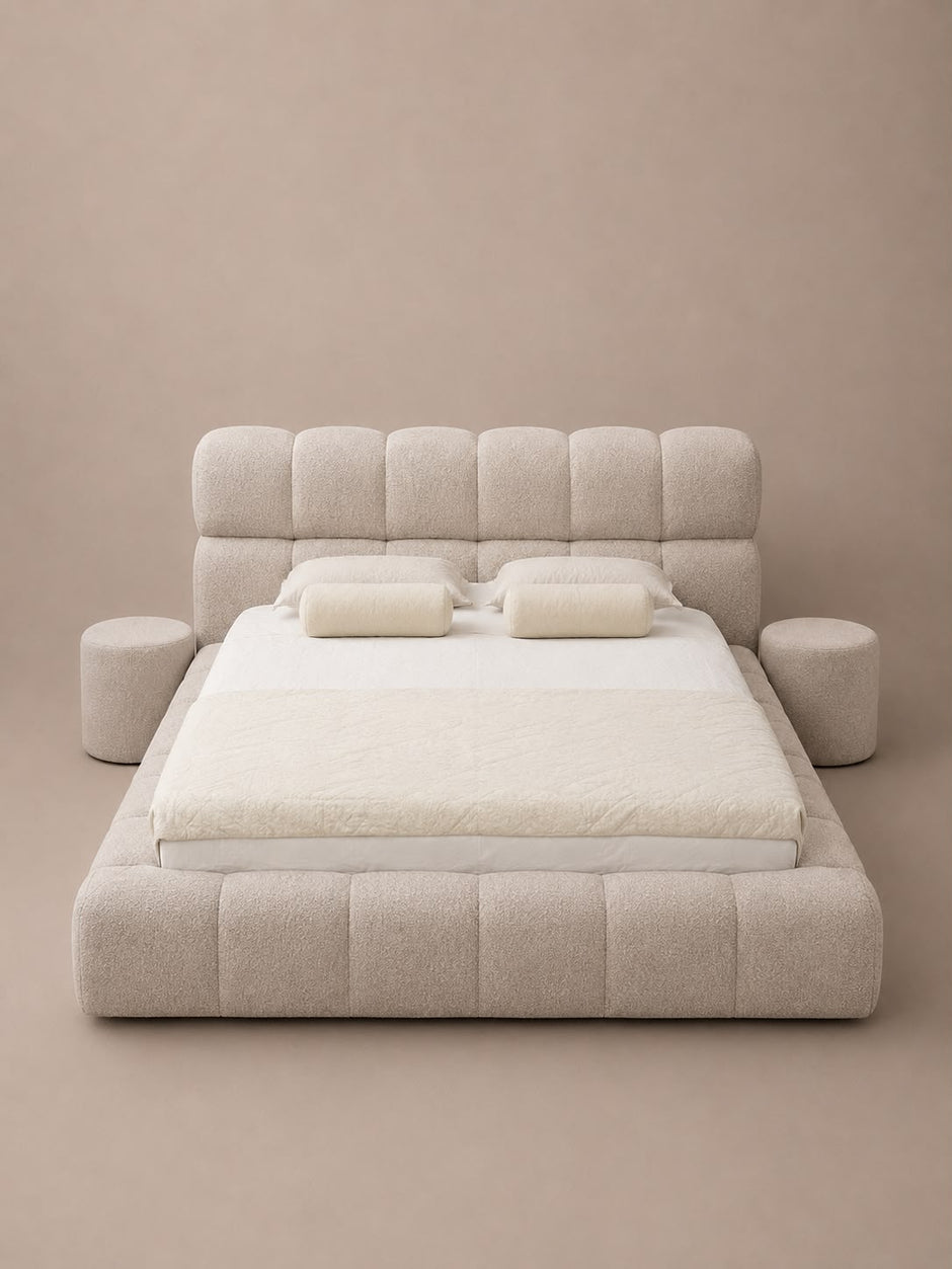 Boxspring Fendi met Opbergruimte – Beige / Crème