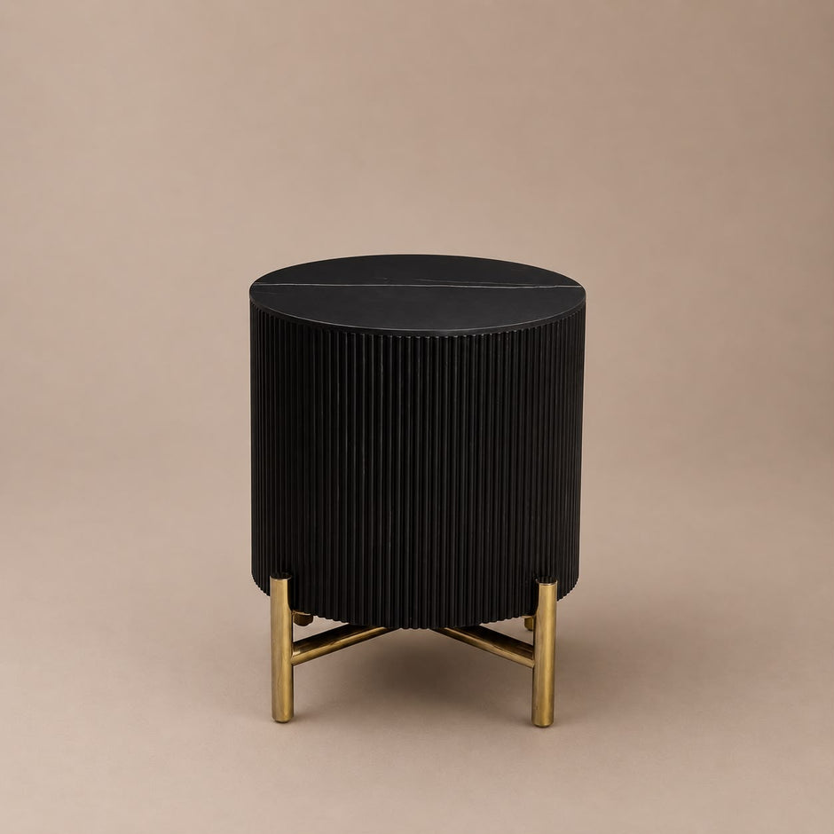 Bijzettafel - Ocean zwart/goud