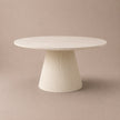 Eettafel Kimberly - Rond Geribbeld Design (Ø130cm)