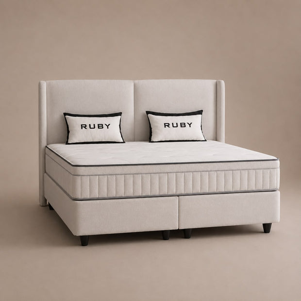 Boxspring Ruby met Opbergruimte – Wit