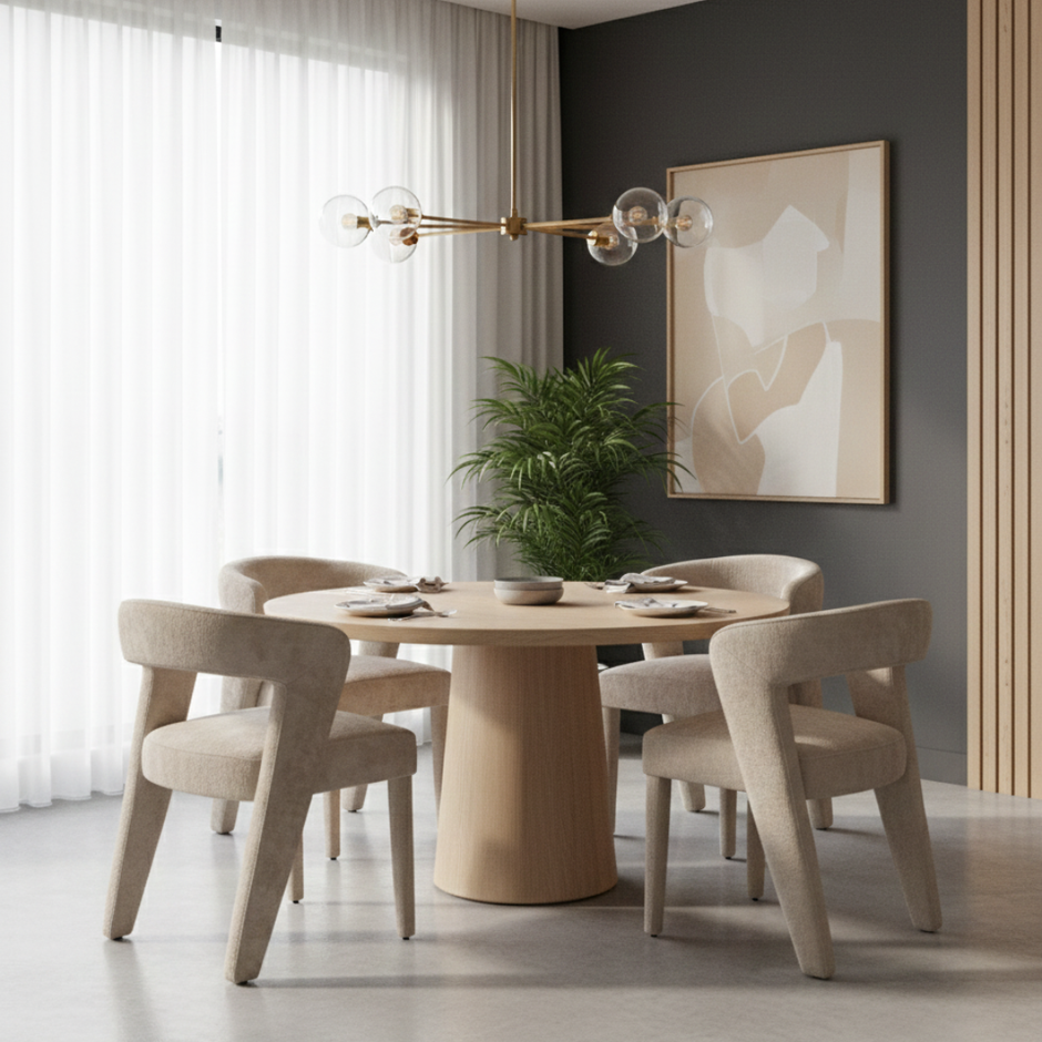 Eetkamerstoel London – Organisch Design & Volledig Gestoffeerd