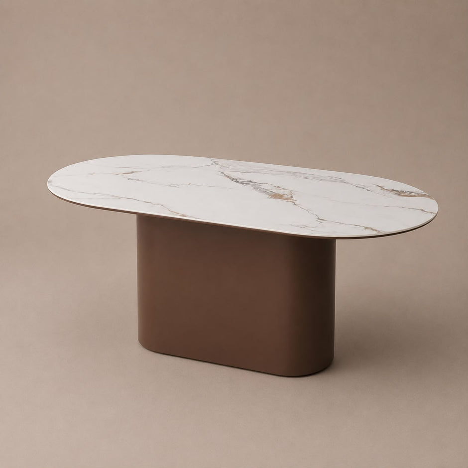 Eettafel - Isabella bruin ovaal