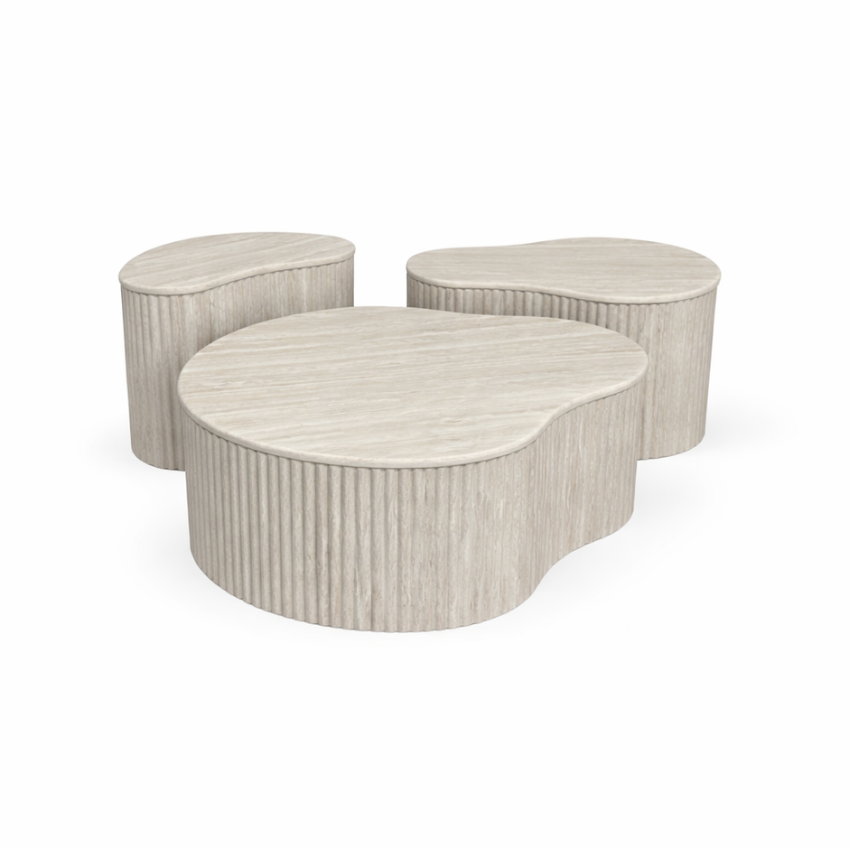 Salontafel Set Kimberly – 3-Delig Organic Curve
