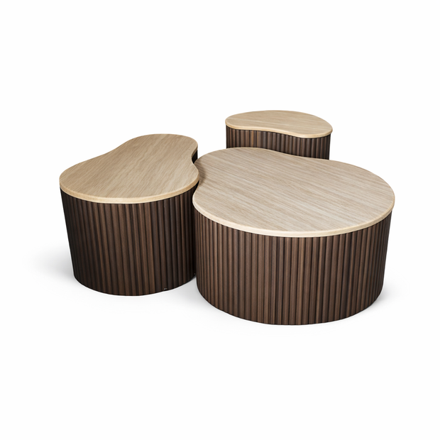 Salontafel Set Kimberly – 3-Delig Organic Curve