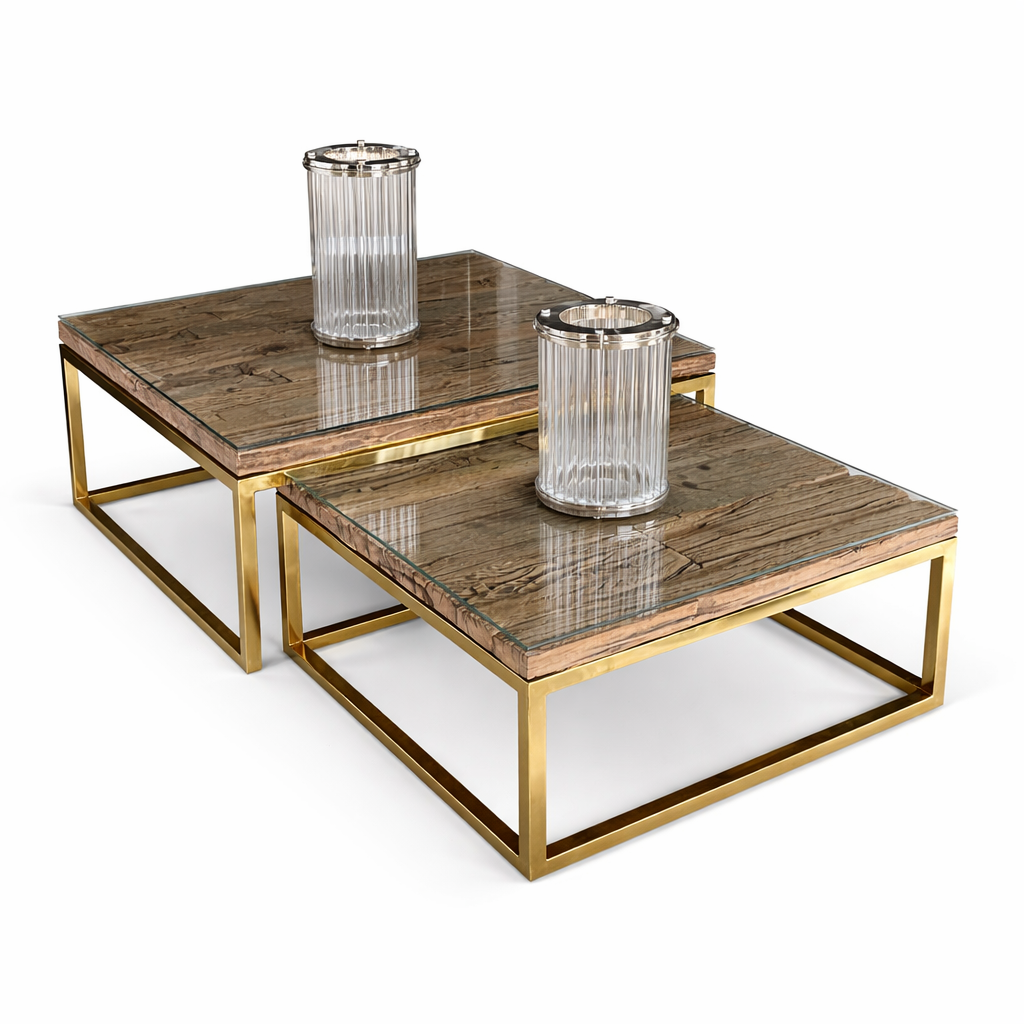 Salontafel Sleeperwood - Vierkant 2-Delig