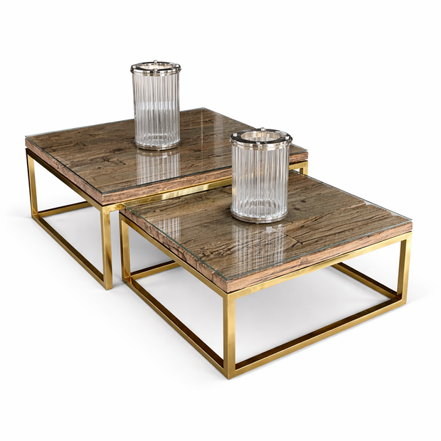 Salontafel Sleeperwood - Vierkant 2-Delig