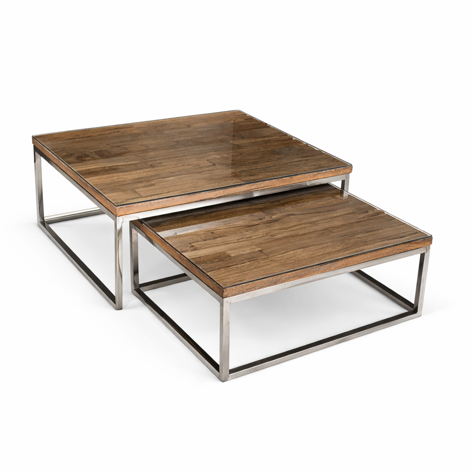 Salontafel Sleeperwood - Vierkant 2-Delig