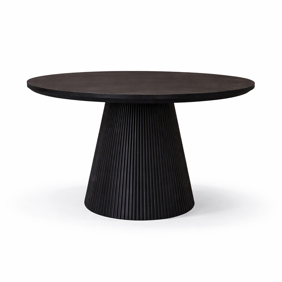 Eettafel Kimberly - Rond Geribbeld Design (Ø130cm)