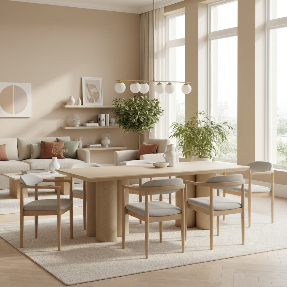 Eettafel Royal - Rechthoek – Luxe Zuilpoten