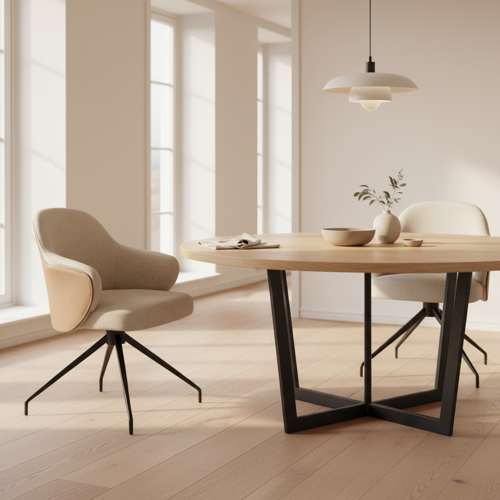 Eetkamerstoel Madrid – Luxe Kuipstoel met Armleuning