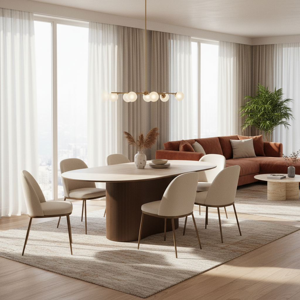 Eettafel Aqua - Ovaal