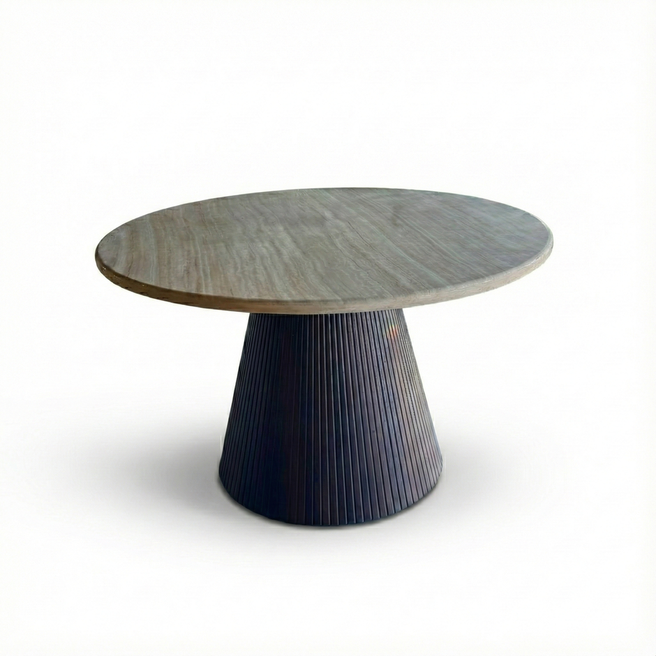 Eettafel Travertin - Rond (Ø130cm)
