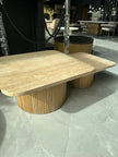 Travertine salontafel 2 delig