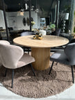Travertine eettafel rond