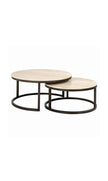 Travertine salontafel 2 delig bonito black