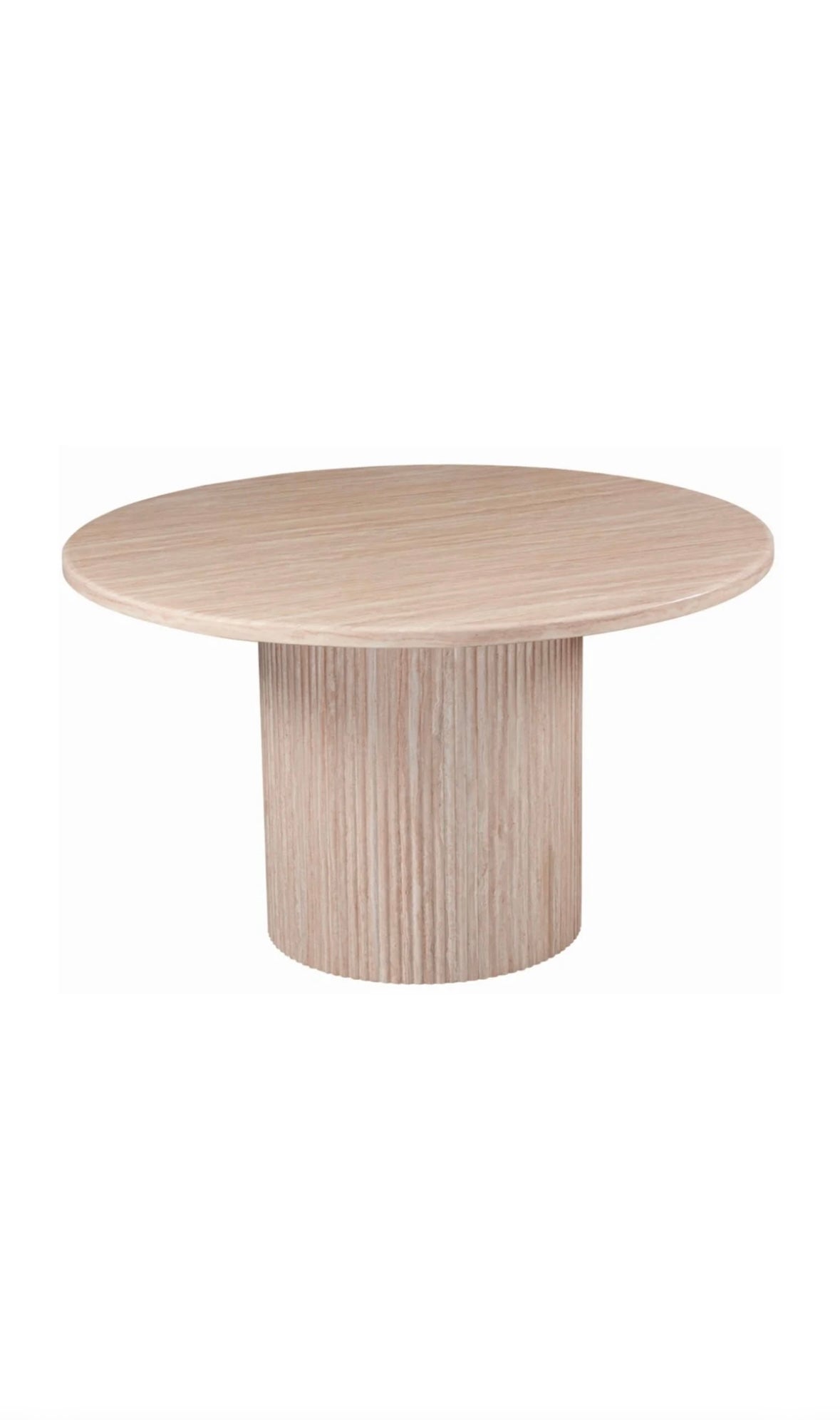 Travertine eettafel rond