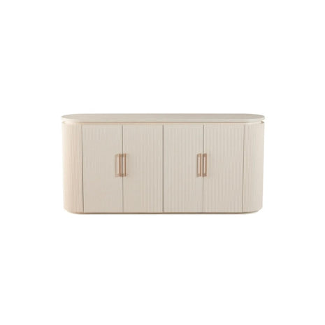 Dressoir - Kimberly 180x40x85 zwart visgraat