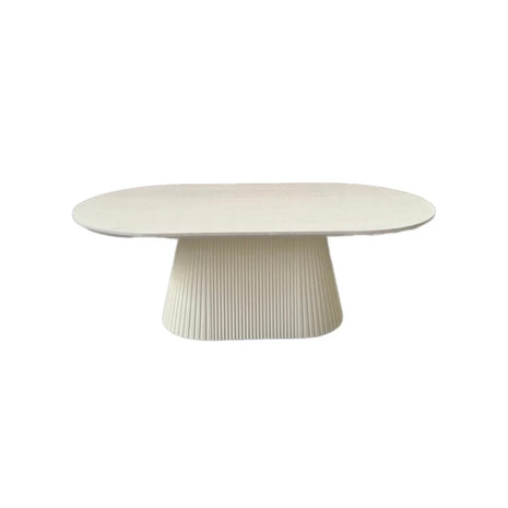 Salontafel - Kimberly 130x70cm wit plain