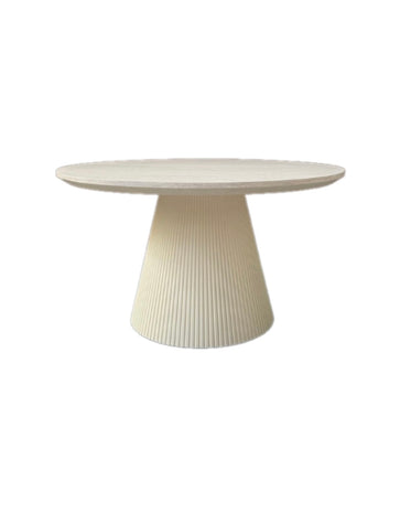 Eettafel - Kimberly 130cm wit plain