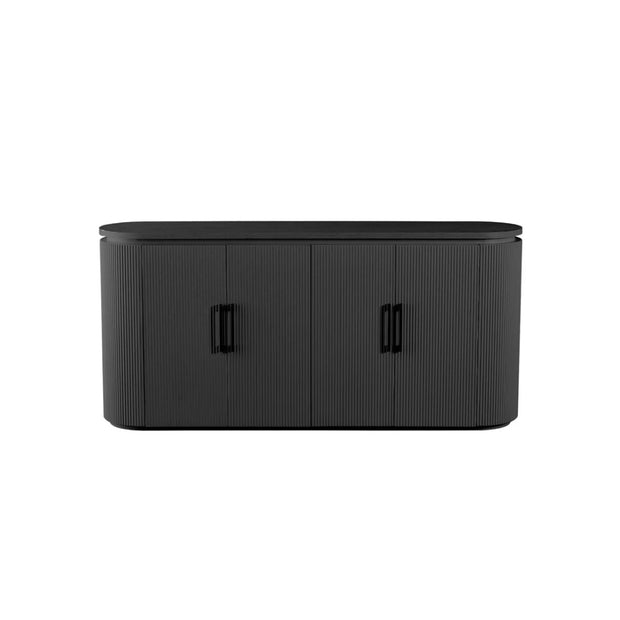 Dressoir - Kimberly 180x40x85 zwart visgraat