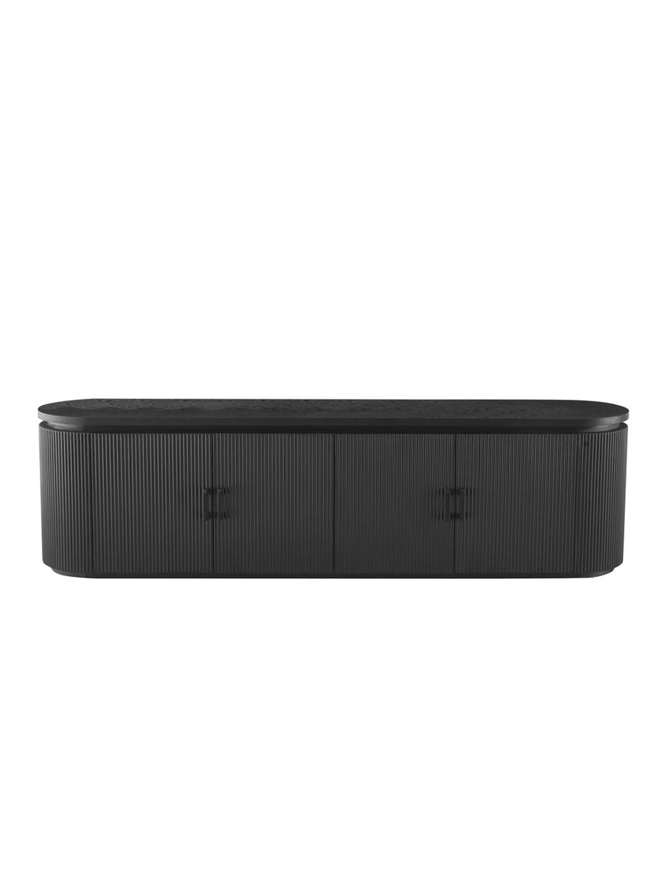Tv-meubel - Kimberly 200x40x55 zwart plain