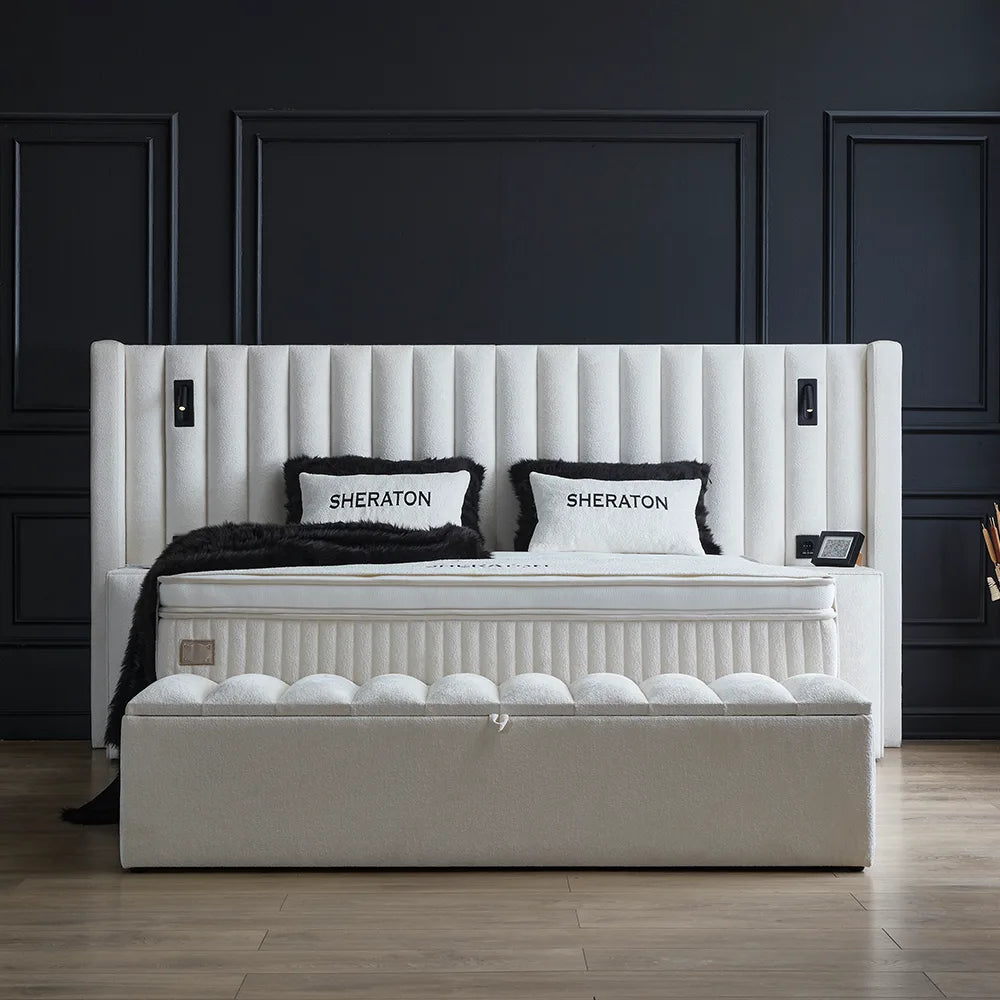 Boxspring Sheraton – Wit / Crème