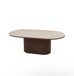 Salontafel ovaal - Aqua bruin