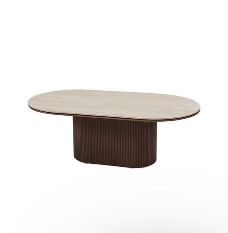 Salontafel ovaal - Aqua bruin