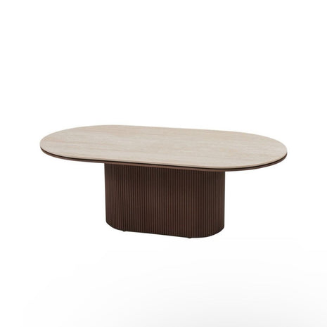 Salontafel ovaal - Aqua bruin