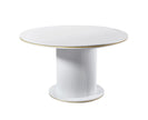 Eettafel - Ocean wit/goud rond 130cm