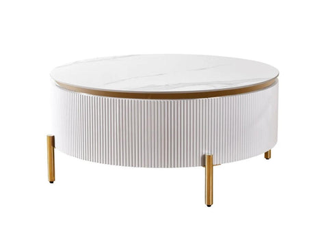 Salontafel - Ocean wit/goud