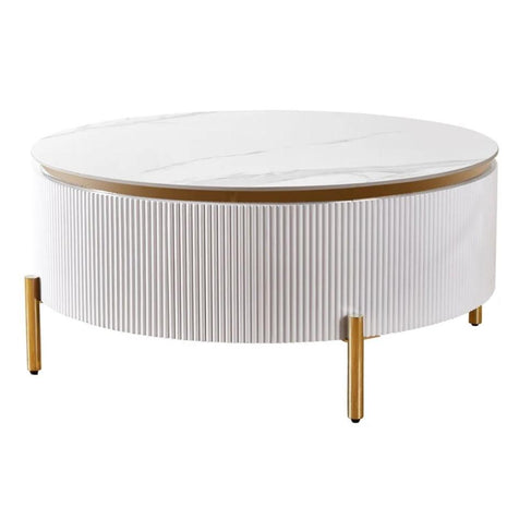 Salontafel - Ocean wit/goud